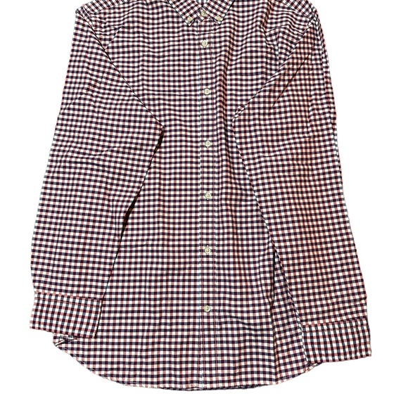 Banana Republic Long Sleeve ❤️🤍💙 micro check Button Down Oxford - Picture 3 of 9